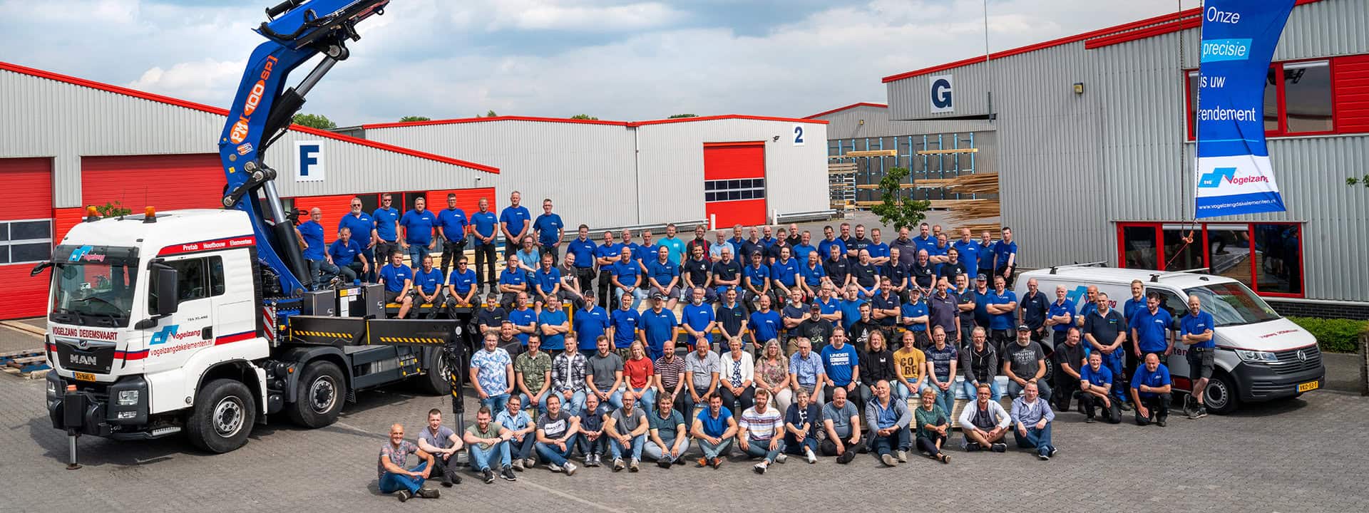Groepsfoto team Vogelzang Dakelementen